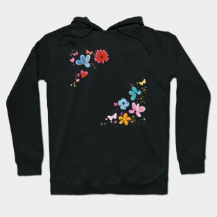 Floral frame printed tshirt Hoodie